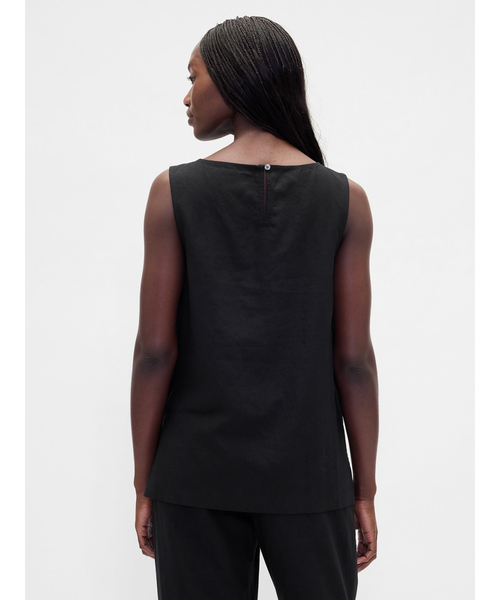 GAP(ギャップ)の「リネンブレンド シェルタンクトップ(シャツ/ブラウス・レディース・ナチュラル/ブラック/ブラウン・S/XS/XXS/L/M)」の8枚目の写真
