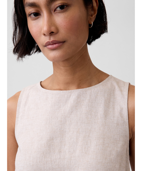 GAP(ギャップ)の「リネンブレンド シェルタンクトップ(シャツ/ブラウス・レディース・ナチュラル/ブラック/ブラウン・S/XS/XXS/L/M)」の10枚目の写真