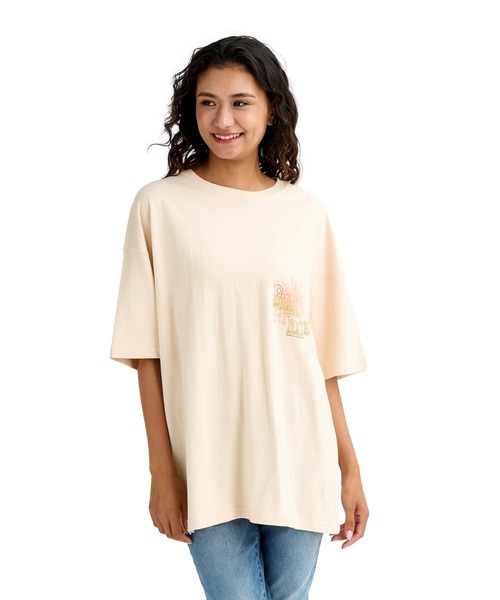 BILLABONG(ビラボン)の「BILLABONG ウィメンズ GRAPHIC PRINT LOOSE Tシャツ 【2026年春夏モデル】(Tシャツ/カットソー・レディース・ホワイト/ライトブルー/オフホワイト/アイボリー・MEDIUM)」の7枚目の写真