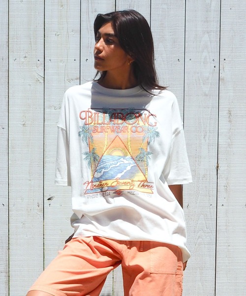 BILLABONG(ビラボン)の「BILLABONG ウィメンズ GRAPHIC PRINT LOOSE Tシャツ 【2026年春夏モデル】(Tシャツ/カットソー・レディース・ホワイト/ライトブルー/オフホワイト/アイボリー・MEDIUM)」の14枚目の写真