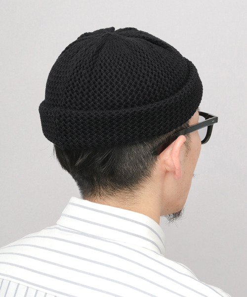 A.M.S.（エーエムエス）の「2ロール オーガニックコットン ロール メッシュニットキャップ（ニットキャップ/ビーニー・メンズ・グレイッシュベージュ/ブラック・FREE）」の15枚目の写真