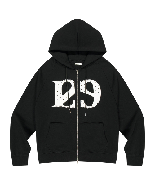 ILLIGO（イリゴ）の「129 ロゴパッチフードジップアップ ブラックドット（パーカー・レディース・その他・SMALL/MEDIUM/LARGE）」の3枚目の写真