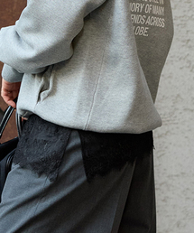 JOURNAL STANDARD（ジャーナルスタンダード）の「《追加4》レースヘム クルーネックシアーロングT（Tシャツ/カットソー）」