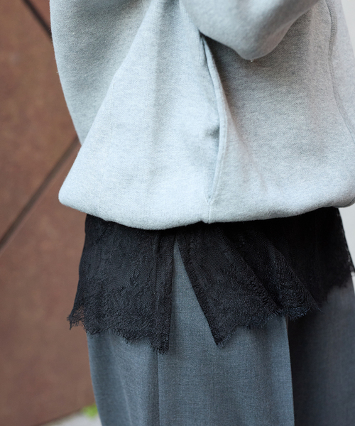 JOURNAL STANDARD（ジャーナルスタンダード）の「《追加4》レースヘム クルーネックシアーロングT（Tシャツ/カットソー・レディース・アイボリー・FREE）」の14枚目の写真