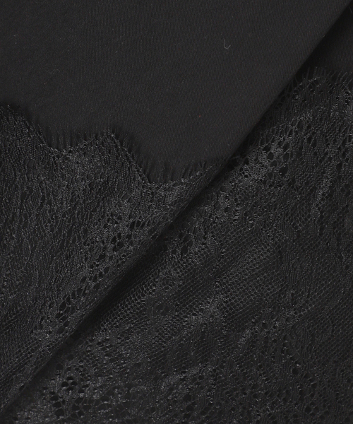 JOURNAL STANDARD（ジャーナルスタンダード）の「《追加4》レースヘム クルーネックシアーロングT（Tシャツ/カットソー・レディース・アイボリー・FREE）」の2枚目の写真