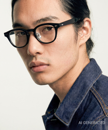 AMBEROPTICAL（アンバーオプティカル）の「レトクラシック45ブラック（メタルコ受け）（メガネ）」