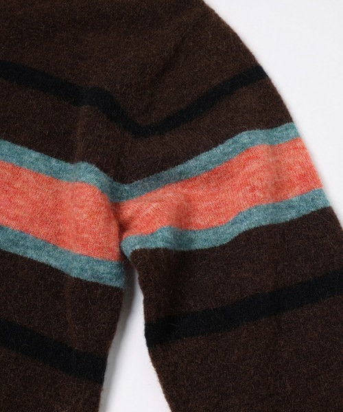 Jieda（ジエダ）の「STRIPED KNIT POLO（ニット/セーター・メンズ・エメラルド/ブラック/ブラウン・2/1）」の18枚目の写真