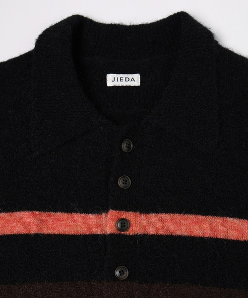 Jieda（ジエダ）の「STRIPED KNIT POLO（ニット/セーター・メンズ・エメラルド/ブラック/ブラウン・2/1）」の19枚目の写真