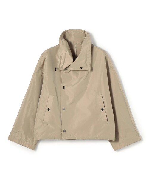 GALERIE VIE（ギャルリー ヴィー）の「メモリータフタ ハイネックショートブルゾン（ブルゾン・レディース・ライトベージュ/ネイビー/ダークブルー・FREE）」の2枚目の写真