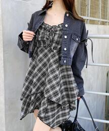 アソート柄イレヘムミニキャミワンピース