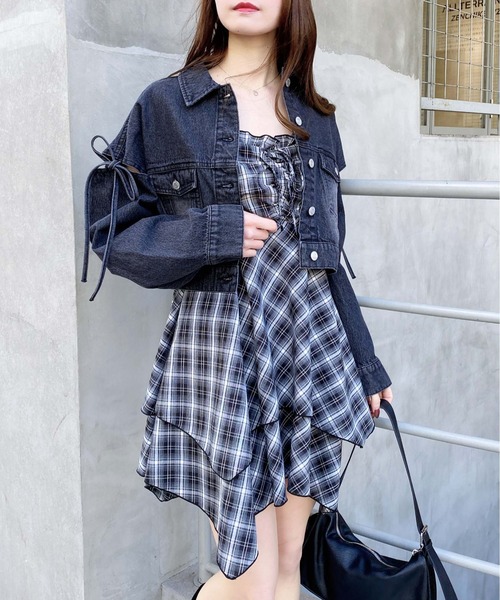 INGNI（イング）の「アソート柄イレヘムミニキャミワンピース（ワンピース・レディース・ブラック系/ホワイト系その他3/ネイビー系2・M）」の13枚目の写真