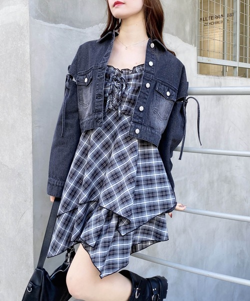 INGNI（イング）の「アソート柄イレヘムミニキャミワンピース（ワンピース・レディース・ブラック系/ホワイト系その他3/ネイビー系2・M）」の14枚目の写真