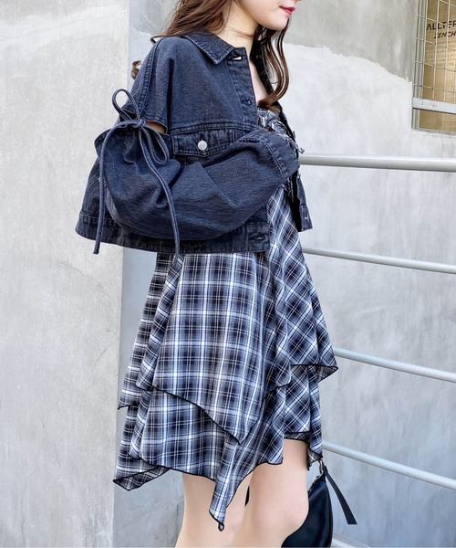 INGNI（イング）の「アソート柄イレヘムミニキャミワンピース（ワンピース・レディース・ブラック系/ホワイト系その他3/ネイビー系2・M）」の15枚目の写真