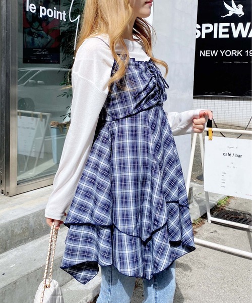 INGNI（イング）の「アソート柄イレヘムミニキャミワンピース（ワンピース・レディース・ブラック系/ホワイト系その他3/ネイビー系2・M）」の22枚目の写真