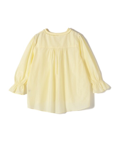 SHIPS（シップス）の「〈手洗い可能〉綿 シルク Vネック フリル タック ブラウス（シャツ/ブラウス・レディース・ネイビー/ライトイエロー/オフホワイト・ONE SIZE）」の8枚目の写真