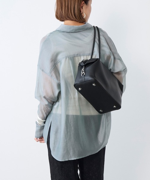 MICA&DEAL(マイカ&ディール)の「シアーシャツ(シャツ/ブラウス・レディース・ライトベージュ/ブルーグレー/ネイビー/ベージュ・FREE)」の7枚目の写真