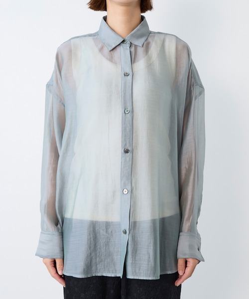 MICA&DEAL(マイカ&ディール)の「シアーシャツ(シャツ/ブラウス・レディース・ライトベージュ/ブルーグレー/ネイビー/ベージュ・FREE)」の13枚目の写真