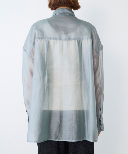 MICA&DEAL(マイカ&ディール)の「シアーシャツ(シャツ/ブラウス・レディース・ライトベージュ/ブルーグレー/ネイビー/ベージュ・FREE)」の15枚目の写真