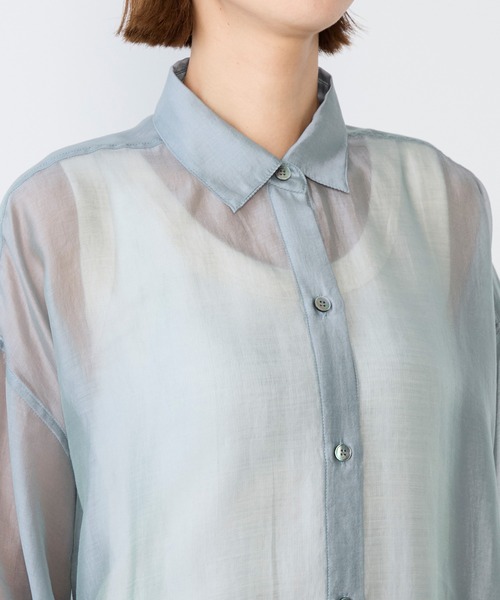 MICA&DEAL(マイカ&ディール)の「シアーシャツ(シャツ/ブラウス・レディース・ライトベージュ/ブルーグレー/ネイビー/ベージュ・FREE)」の16枚目の写真