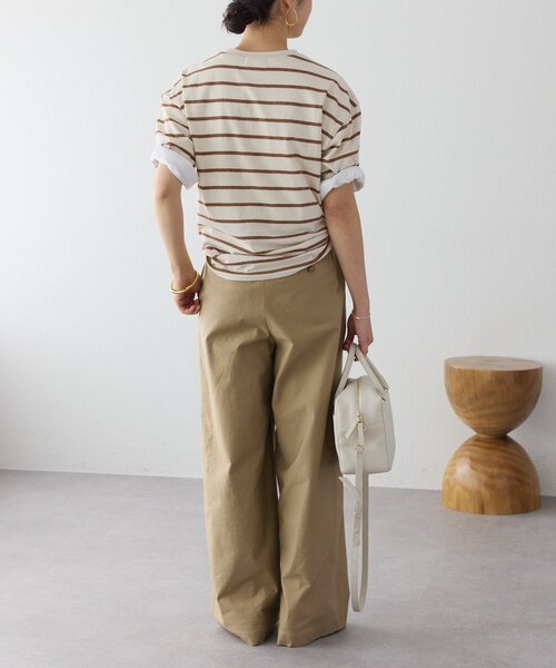 RIVE DROITE（リヴドロワ）の「【大人のボーダーTシャツ】マルチボーダーゴブソデTee（Tシャツ/カットソー・レディース・サックスブルー/ベージュ・FREE）」の22枚目の写真