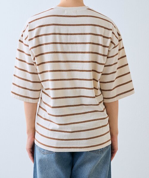 RIVE DROITE（リヴドロワ）の「【大人のボーダーTシャツ】マルチボーダーゴブソデTee（Tシャツ/カットソー・レディース・サックスブルー/ベージュ・FREE）」の7枚目の写真