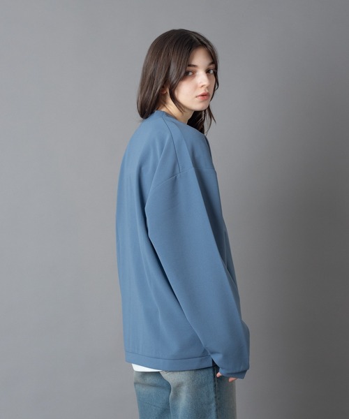 BROWNY（ブラウニー）の「BROWNY/【26年春夏新作】アンサンブルカーディガン(LS)（カーディガン/ボレロ・メンズ・サックスブルー/チャコール・MEDIUM/LARGE）」の4枚目の写真