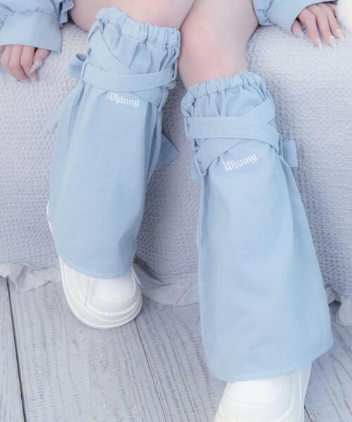 Whinny（ホワイニー）の「Whinny/【2026春新作♪】さわやかフレッシュカビャッ☆（レッグウォーマー・レディース・ブラック/ホワイト/サックスブルー・FREE）」の3枚目の写真