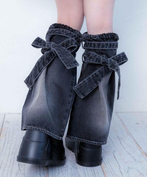 Whinny（ホワイニー）の「Whinny/【2026春新作♪】さわやかフレッシュカビャッ☆（レッグウォーマー・レディース・ブラック/ホワイト/サックスブルー・FREE）」の12枚目の写真