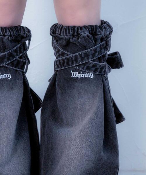 Whinny（ホワイニー）の「Whinny/【2026春新作♪】さわやかフレッシュカビャッ☆（レッグウォーマー・レディース・ブラック/ホワイト/サックスブルー・FREE）」の13枚目の写真