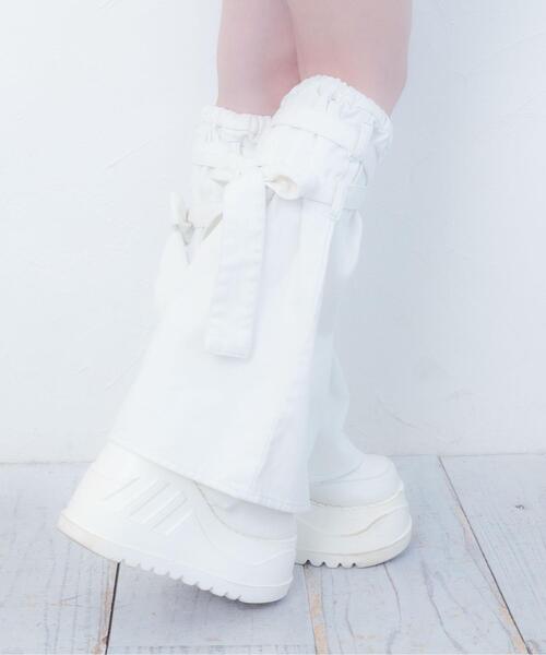 Whinny（ホワイニー）の「Whinny/【2026春新作♪】さわやかフレッシュカビャッ☆（レッグウォーマー・レディース・ブラック/ホワイト/サックスブルー・FREE）」の8枚目の写真