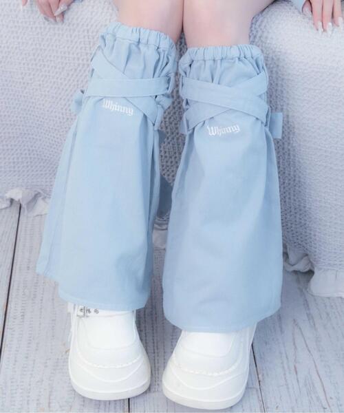 Whinny（ホワイニー）の「Whinny/【2026春新作♪】さわやかフレッシュカビャッ☆（レッグウォーマー・レディース・ブラック/ホワイト/サックスブルー・FREE）」の15枚目の写真