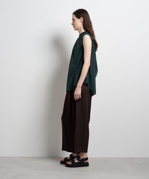 LANVIN en Bleu(ランバンオンブルー)の「シアートリコットバックドレープブラウス(シャツ/ブラウス・レディース・ブルー/オフホワイト/ライトブルー・38)」の22枚目の写真