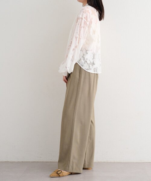 Kastane（カスタネ）の「【一部店舗限定/セットアップ対応/S.Mサイズ展開】B シャンブレーラップスラックス（スラックス・レディース・サックスブルー/ブラック/ベージュ・MEDIUM/SMALL）」の11枚目の写真