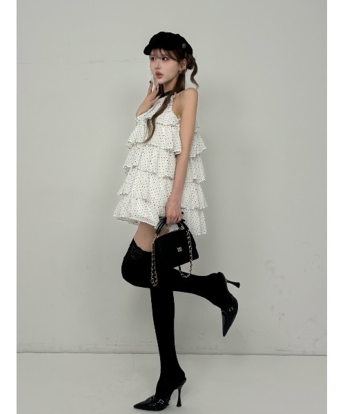 Darich（ダーリッチ）の「ドットティアードアメスリミニワンピース