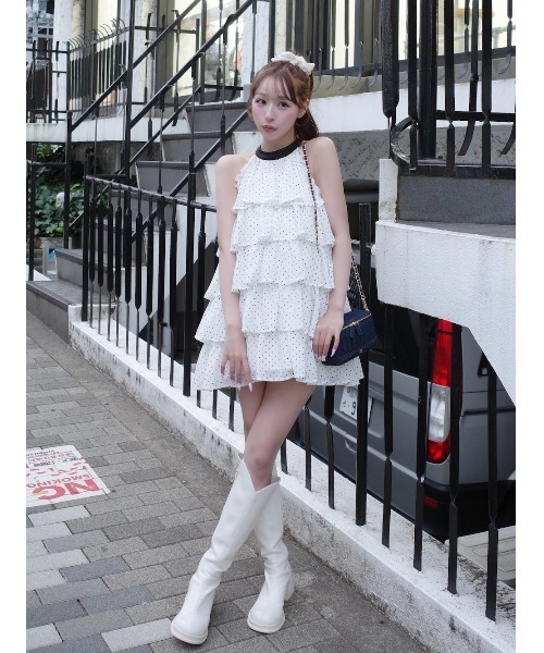 darich ドットティアードアメスリミニワンピース F Darich（ダーリッチ） ワンピース ドットティアードアメスリミニ