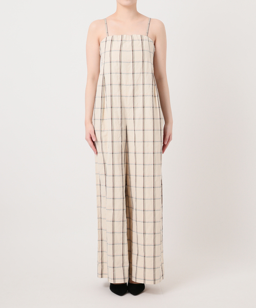 IENA LA BOUCLE（イエナラブークル）の「IENA LA BOUCLE P/Lチェックベアオールインワン（サロペット/オーバーオール・レディース・ストーン・38/36）」の7枚目の写真