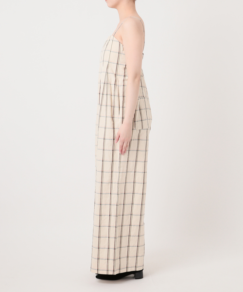 IENA LA BOUCLE（イエナラブークル）の「IENA LA BOUCLE P/Lチェックベアオールインワン（サロペット/オーバーオール・レディース・ストーン・38/36）」の8枚目の写真