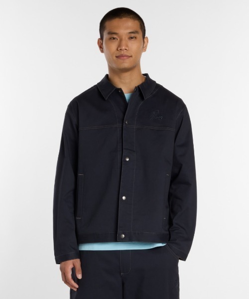 NEW BALANCE(ニューバランス)の「New Balance 大谷翔平 Signature Woven Twill Lined Jacket(ニューバランス 大谷翔平シグネチャーウーブンツイルラインドジャケット)(シャツ/ブラウス・メンズ・ネイビー/ベージュ系・MEDIUM/LARGE/X-LARGE)」の1枚目の写真