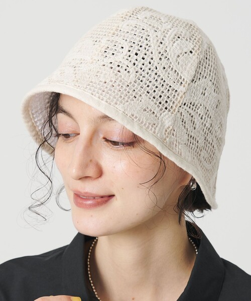 BEAUTY&YOUTH UNITED ARROWS（ビューティーアンドユースユナイテッドアローズ）の「レース バケットハット（ハット・レディース・ナチュラル・FREE）」の2枚目の写真