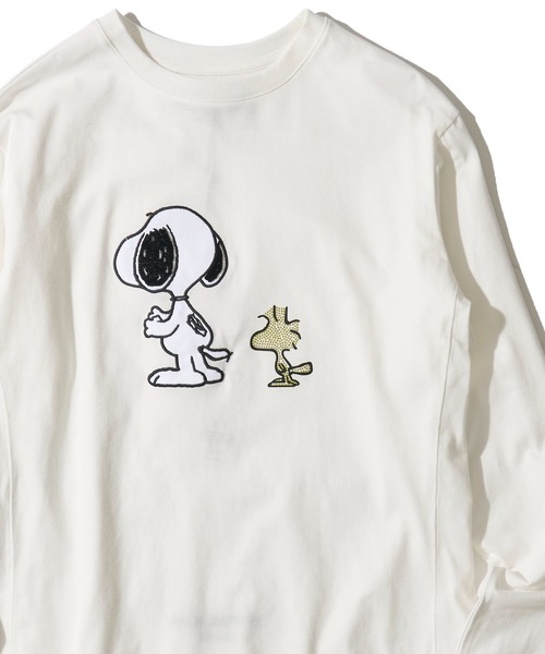 TETE HOMME(テットオム)の「【1PIU1UGUALE3 RELAX】スヌーピーコラボT(Tシャツ/カットソー・レディース・ブラック/ホワイト・LARGE/X-LARGE/MEDIUM)」の3枚目の写真