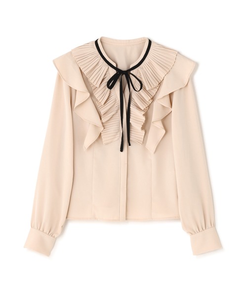 JILL by JILL STUART（ジルバイジルスチュアート）の「プリーツフリルリボンタイブラウス（シャツ/ブラウス・レディース・ブルー/ピンク/ホワイト・FREE）」の9枚目の写真