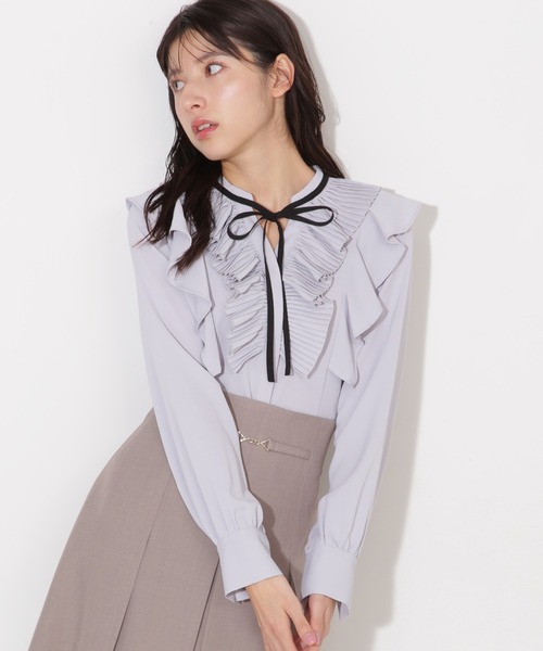 JILL by JILL STUART（ジルバイジルスチュアート）の「プリーツフリルリボンタイブラウス（シャツ/ブラウス・レディース・ブルー/ピンク/ホワイト・FREE）」の20枚目の写真