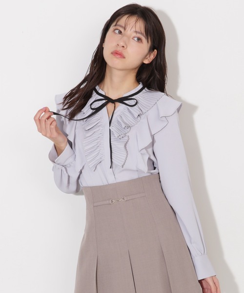 JILL by JILL STUART（ジルバイジルスチュアート）の「プリーツフリルリボンタイブラウス（シャツ/ブラウス・レディース・ブルー/ピンク/ホワイト・FREE）」の18枚目の写真
