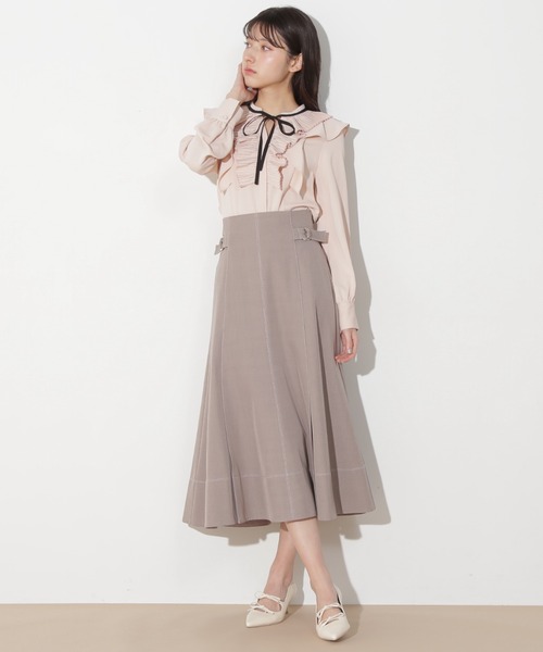 JILL by JILL STUART（ジルバイジルスチュアート）の「プリーツフリルリボンタイブラウス（シャツ/ブラウス・レディース・ブルー/ピンク/ホワイト・FREE）」の16枚目の写真
