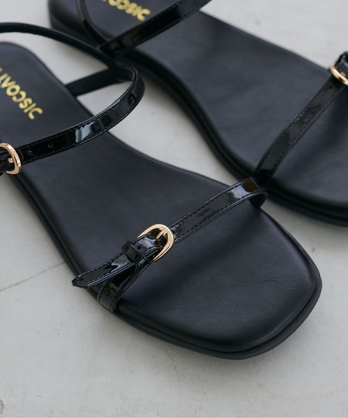 DISCOAT（ディスコート）の「フラットナローラインサンダル（サンダル・レディース・ブラウン/ブラック・LARGE/MEDIUM）」の7枚目の写真