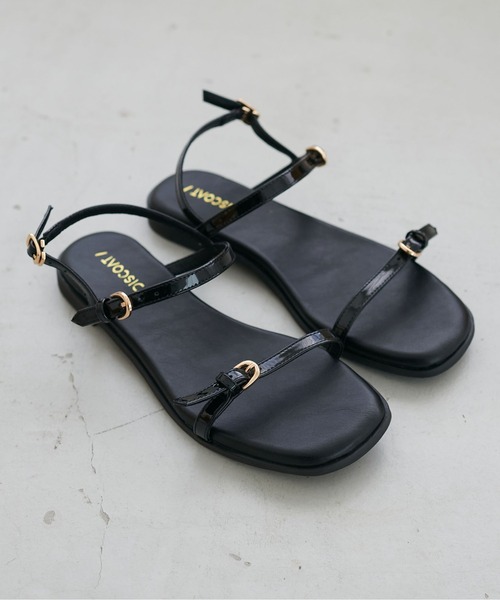 DISCOAT（ディスコート）の「フラットナローラインサンダル（サンダル・レディース・ブラウン/ブラック・LARGE/MEDIUM）」の8枚目の写真