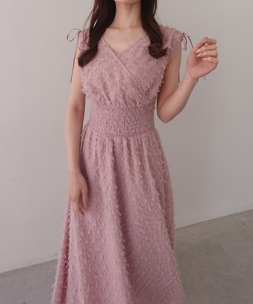 SOELA（ソエラ）の「【INGNI　SOELA】ジャガードフリンジワンピース／WEB限定（ワンピース・レディース・ブラック/アイボリー/ピンク・M）」の20枚目の写真