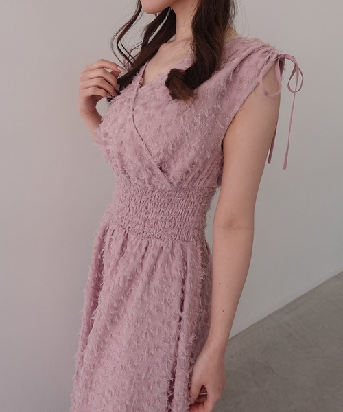 SOELA（ソエラ）の「【INGNI　SOELA】ジャガードフリンジワンピース／WEB限定（ワンピース・レディース・ブラック/アイボリー/ピンク・M）」の21枚目の写真