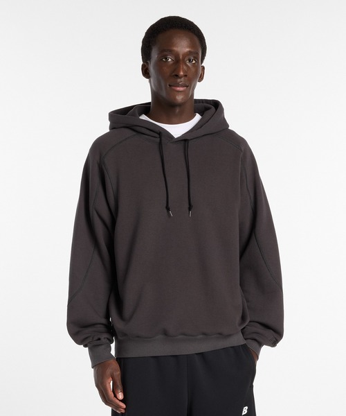 NEW BALANCE(ニューバランス)の「NEW BALANCE NB Grey Regular Fit Hoodie MT61F3LL(パーカー・メンズ・グレー/チャコールグレー・M/L)」の7枚目の写真