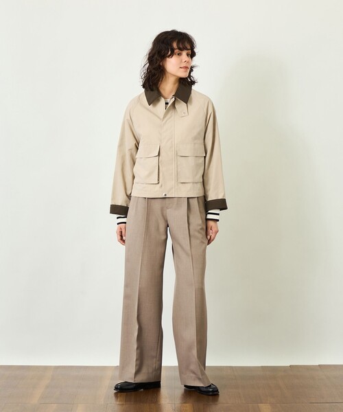 MACKINTOSH PHILOSOPHY(マッキントッシュ フィロソフィー)の「GREY LABEL【SOMERFORD SHORT(サマーフォード ショート)】ライトタフタ製(ブルゾン・レディース・ブラック/ベージュ系その他4・2/4/6)」の12枚目の写真